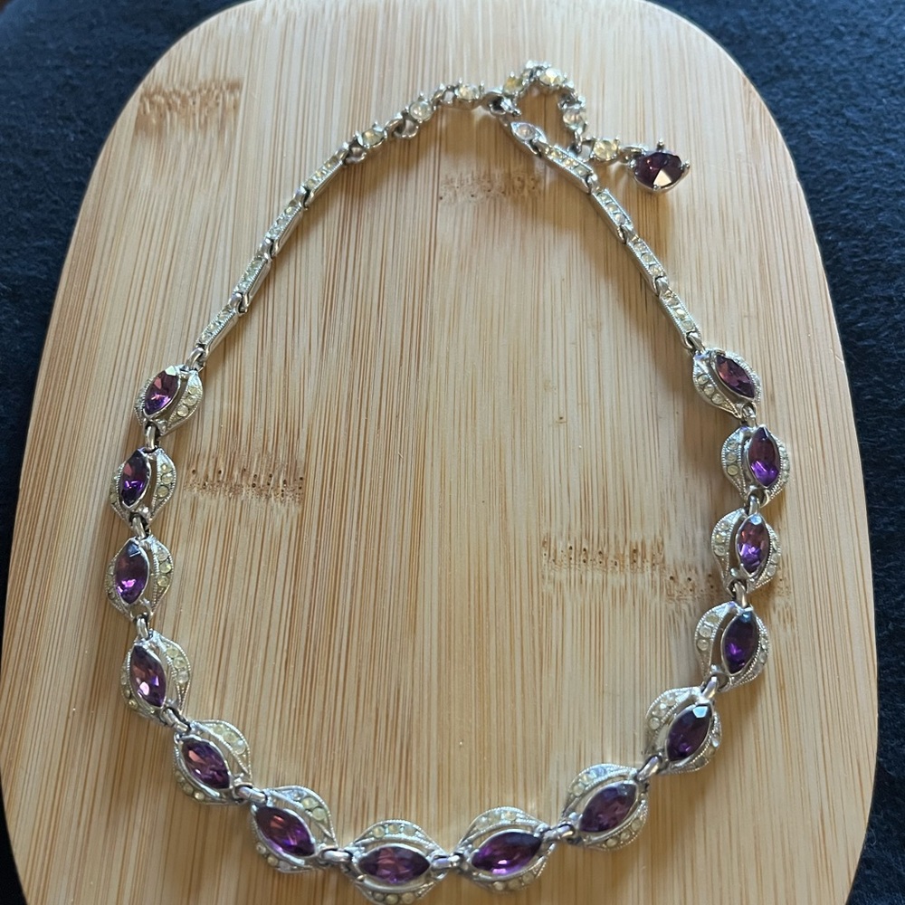 Bogoff Exquisite 1950's Rhinestone Necklace - image 1